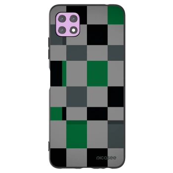 Picasee Μαύρη θήκη σιλικόνης για Samsung Galaxy A22 A226B 5G - Block Grid