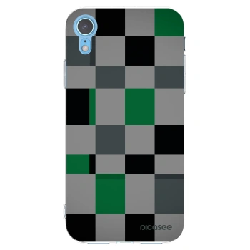 Picasee διαφανής θήκη σιλικόνης Apple iPhone XR - Block Grid