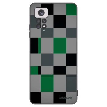 Picasee Μαύρη θήκη σιλικόνης για Xiaomi Redmi Note 11 - Block Grid