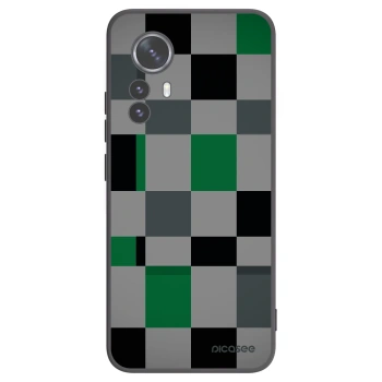 Picasee Μαύρη θήκη σιλικόνης για Xiaomi 12 Pro - Block Grid