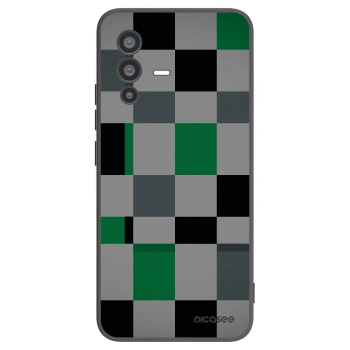Picasee Μαύρη θήκη σιλικόνης για Vivo V23 5G - Block Grid