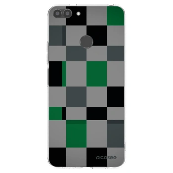 Picasee διαφανής θήκη σιλικόνης Huawei P Smart - Block Grid