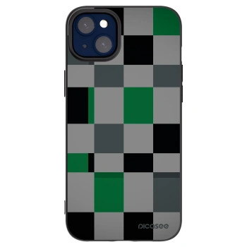 Picasee Μαύρη θήκη σιλικόνης για Apple iPhone 14 Plus - Block Grid