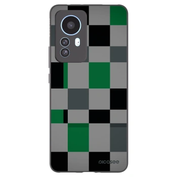 Picasee Μαύρη θήκη σιλικόνης για Xiaomi 12T Pro - Block Grid