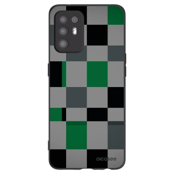 Picasee Μαύρη θήκη σιλικόνης για OPPO A94 5G - Block Grid
