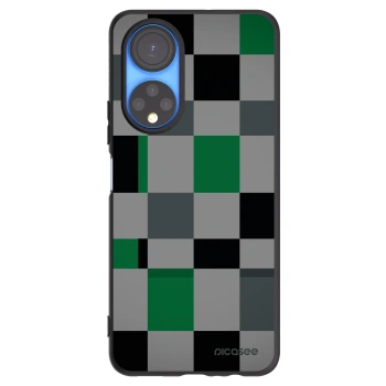 Picasee Μαύρη θήκη σιλικόνης για Honor X7 - Block Grid