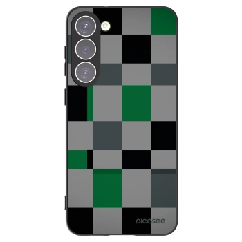 Picasee Μαύρη θήκη σιλικόνης για Samsung Galaxy S23+ 5G - Block Grid