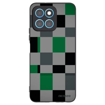 Picasee Μαύρη θήκη σιλικόνης για Honor X8 5G - Block Grid