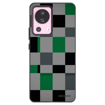 Picasee Μαύρη θήκη σιλικόνης για Xiaomi 13 Lite - Block Grid