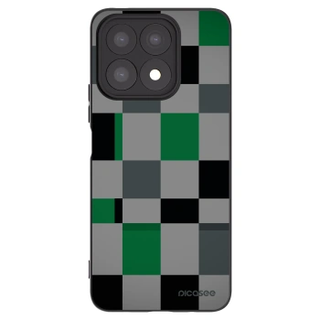 Picasee Μαύρη θήκη σιλικόνης για Honor X8a - Block Grid