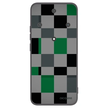 Picasee Μαύρη θήκη σιλικόνης για Honor Magic5 Lite 5G - Block Grid