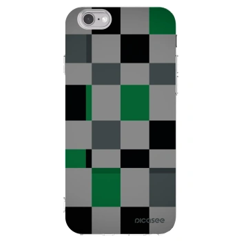 Picasee διαφανής θήκη σιλικόνης Apple iPhone 6/6S - Block Grid