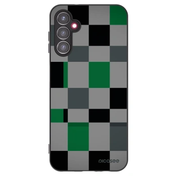 Picasee Μαύρη θήκη σιλικόνης για Samsung Galaxy A14 5G A146P - Block Grid