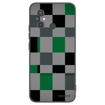 Picasee Μαύρη θήκη σιλικόνης για Xiaomi Redmi 12C - Block Grid