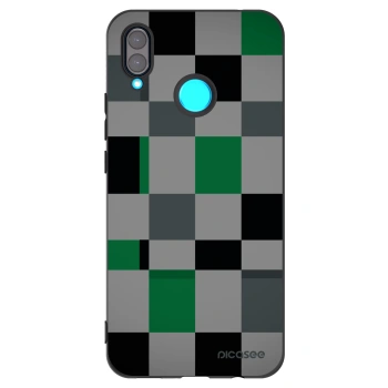 Picasee Μαύρη θήκη σιλικόνης για Huawei Nova 3 - Block Grid