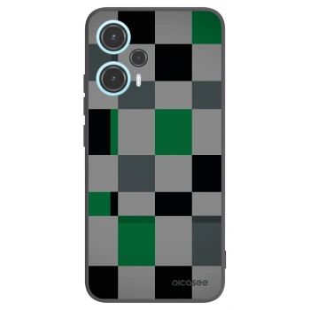 Picasee Μαύρη θήκη σιλικόνης για Xiaomi Poco F5 - Block Grid