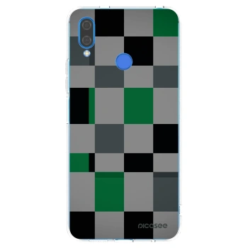Picasee διαφανής θήκη σιλικόνης Huawei Nova 3 - Block Grid