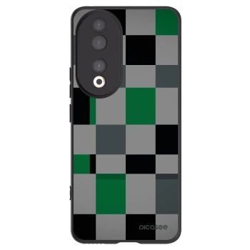 Picasee Μαύρη θήκη σιλικόνης για Honor 90 5G - Block Grid