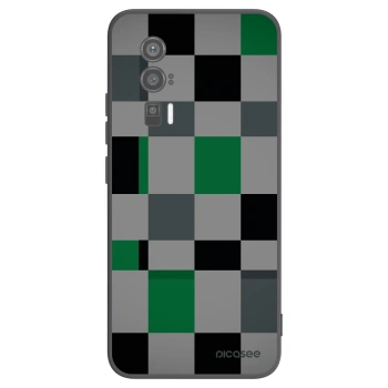 Picasee Μαύρη θήκη σιλικόνης για Xiaomi Poco F5 Pro 5G - Block Grid