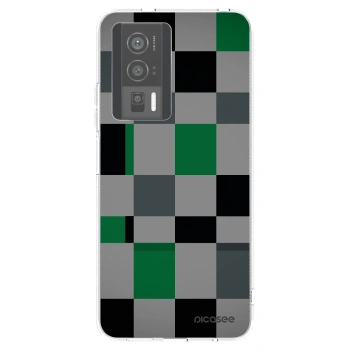 Picasee διαφανής θήκη σιλικόνης Xiaomi Poco F5 Pro 5G - Block Grid