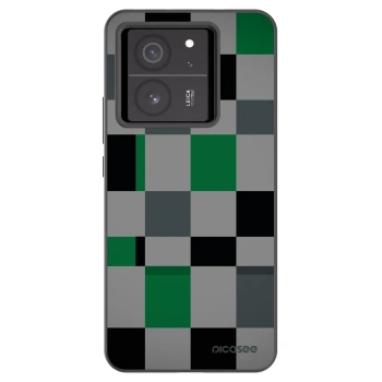 Picasee Μαύρη θήκη σιλικόνης για Xiaomi 13T Pro - Block Grid