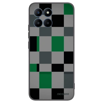 Picasee Μαύρη θήκη σιλικόνης για Honor 70 Lite - Block Grid