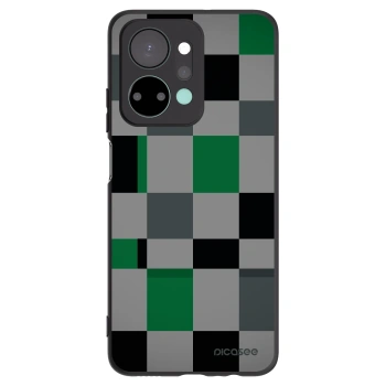Picasee Μαύρη θήκη σιλικόνης για Honor X7a - Block Grid