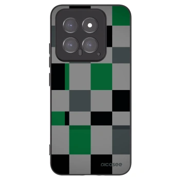 Picasee Μαύρη θήκη σιλικόνης για Xiaomi 14 - Block Grid