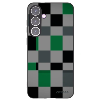 Picasee Μαύρη θήκη σιλικόνης για Samsung Galaxy S24+ S926B 5G - Block Grid
