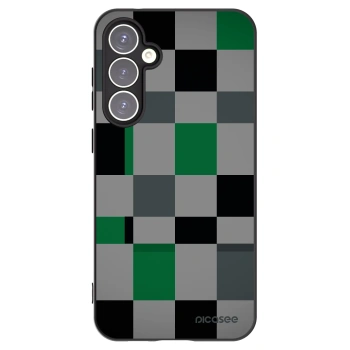 Picasee Μαύρη θήκη σιλικόνης για Samsung Galaxy S23 FE S711B - Block Grid