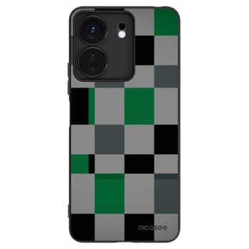 Picasee Μαύρη θήκη σιλικόνης για Xiaomi Redmi 13C 4G - Block Grid