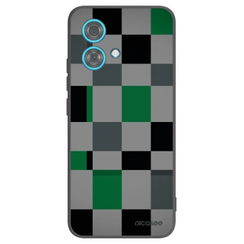 Picasee Μαύρη θήκη σιλικόνης για Motorola Edge 40 Neo - Block Grid