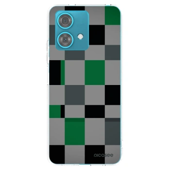Picasee διαφανής θήκη σιλικόνης Motorola Edge 40 Neo - Block Grid