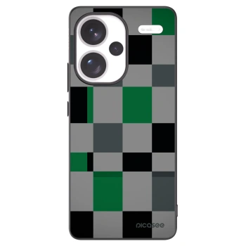 Picasee Μαύρη θήκη σιλικόνης για Xiaomi Redmi Note 13 Pro+ 5G - Block Grid