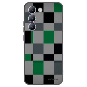 Picasee Μαύρη θήκη σιλικόνης για Vivo V40 SE 5G - Block Grid