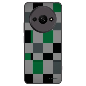 Picasee Μαύρη θήκη σιλικόνης για Xiaomi Redmi A3 - Block Grid