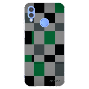 Picasee διαφανής θήκη σιλικόνης Honor 10 Lite - Block Grid