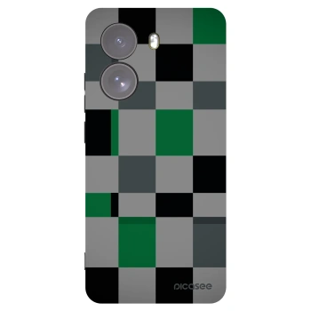 Picasee Μαύρη θήκη σιλικόνης για Xiaomi Poco X7 - Block Grid