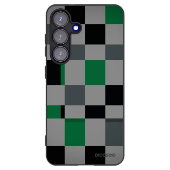 Picasee Μαύρη θήκη σιλικόνης για Samsung Galaxy S25 5G - Block Grid