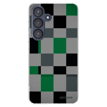 Picasee διαφανής θήκη σιλικόνης Samsung Galaxy S25 5G - Block Grid