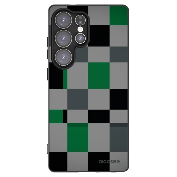 Picasee Μαύρη θήκη σιλικόνης για Samsung Galaxy S25 Ultra 5G - Block Grid