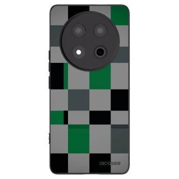 Picasee Μαύρη θήκη σιλικόνης για Honor Magic7 Lite 5G - Block Grid