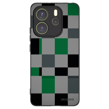 Picasee Μαύρη θήκη σιλικόνης για Xiaomi Redmi Note 14 4G - Block Grid