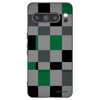 Picasee Μαύρη θήκη σιλικόνης για Google Pixel 8 Pro - Block Grid