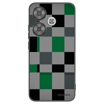 Picasee Μαύρη θήκη σιλικόνης για Xiaomi Poco F6 - Block Grid