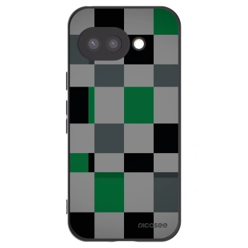 Picasee Μαύρη θήκη σιλικόνης για Google Pixel 9a - Block Grid