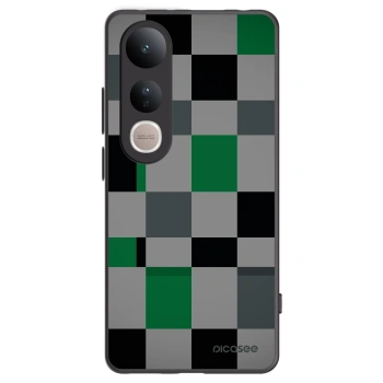 Picasee Μαύρη θήκη σιλικόνης για Vivo V50 Lite 5G - Block Grid