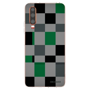 Picasee διαφανής θήκη σιλικόνης Huawei P30 - Block Grid