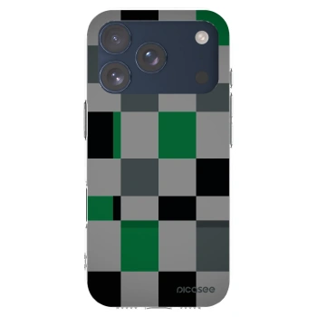 Picasee διαφανής θήκη σιλικόνης Apple iPhone 17 Pro - Block Grid