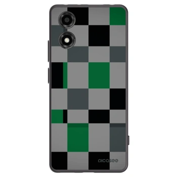 Picasee Μαύρη θήκη σιλικόνης για Motorola Moto E14 - Block Grid